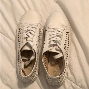 Sam Edelman White Cutout Sneakers